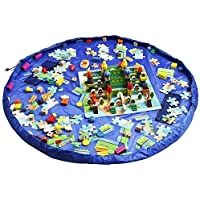 Funky Planet Bolsa de Almacenamiento de Juguetes para Lego- Bolsas de Organizador- Alfombra de Juego para niños de 60…